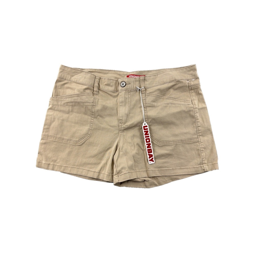 NWT Unionbay Delaney Shorts Stretch Khaki Tan W Pockets Size 17